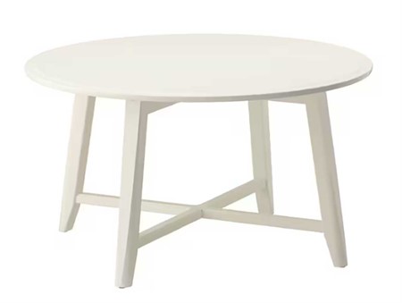 Soffbord, Erik, 90cm ø, vit